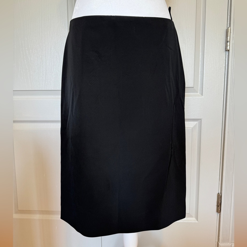 Prada Black Nylon Pencil Skirt Sz 44